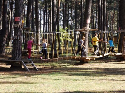 Kazlų Rūdos STIHL virvių parke įrengtos trasos įvairioms amžiaus grupėms