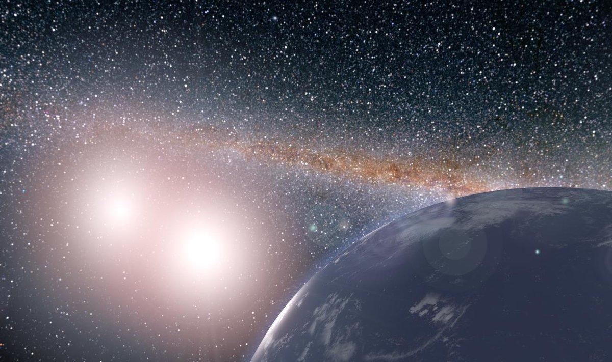 Aplink dvi žvaigždes besisukanti Kepler-16b egzoplaneta