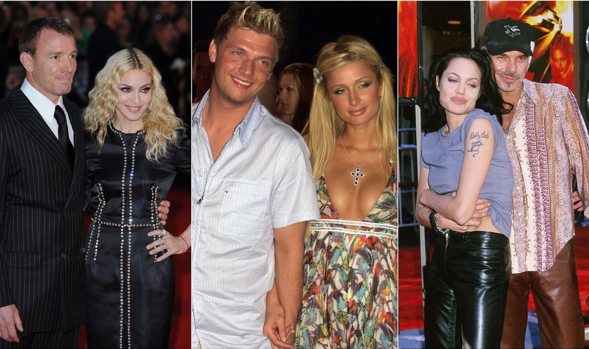Madonna su vyru, Paris Hilton su mylimuoju, Angelina Jolie ir Billy Bob Thornthon