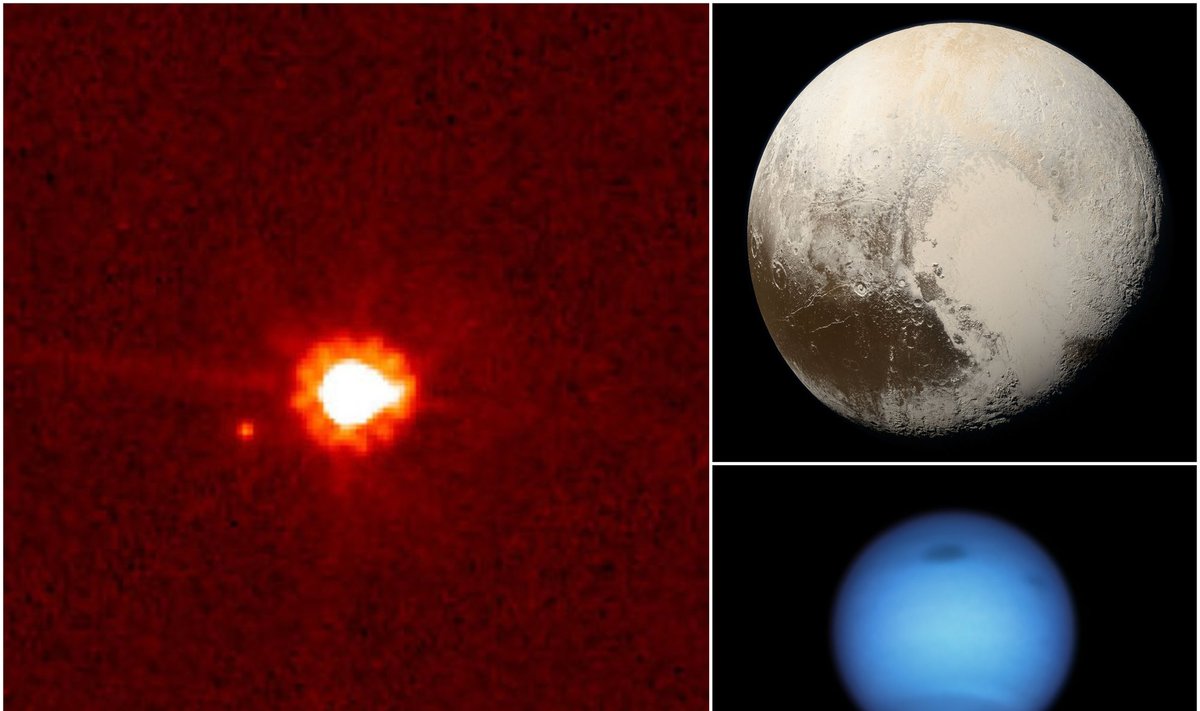 Eiridė, Plutonas ir Neptūnas. NASA/ESA/Hubble/New Horizons nuotr.
