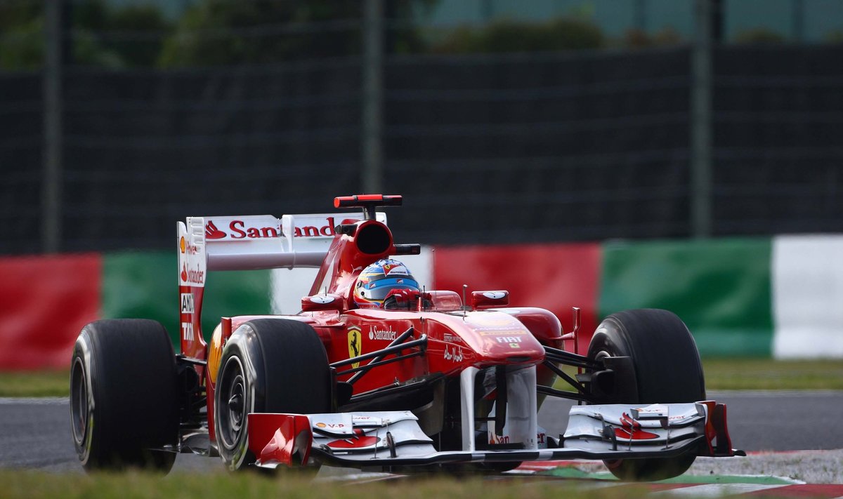 Fernando Alonso su "Ferrari" 