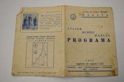 1954-ųjų Kuršių marių regatos programa