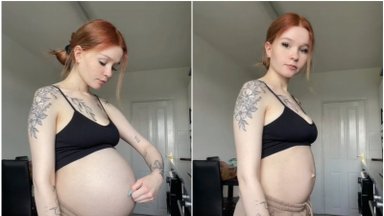 Sekėjai nesuprato, kaip tai įmanoma: septinto nėštumo mėnesio pilvuką įtraukė taip, kad jo visai neliko