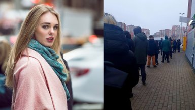Vaizdelis prie parduotuvės suglumino: žmonės, visai išprotėjote