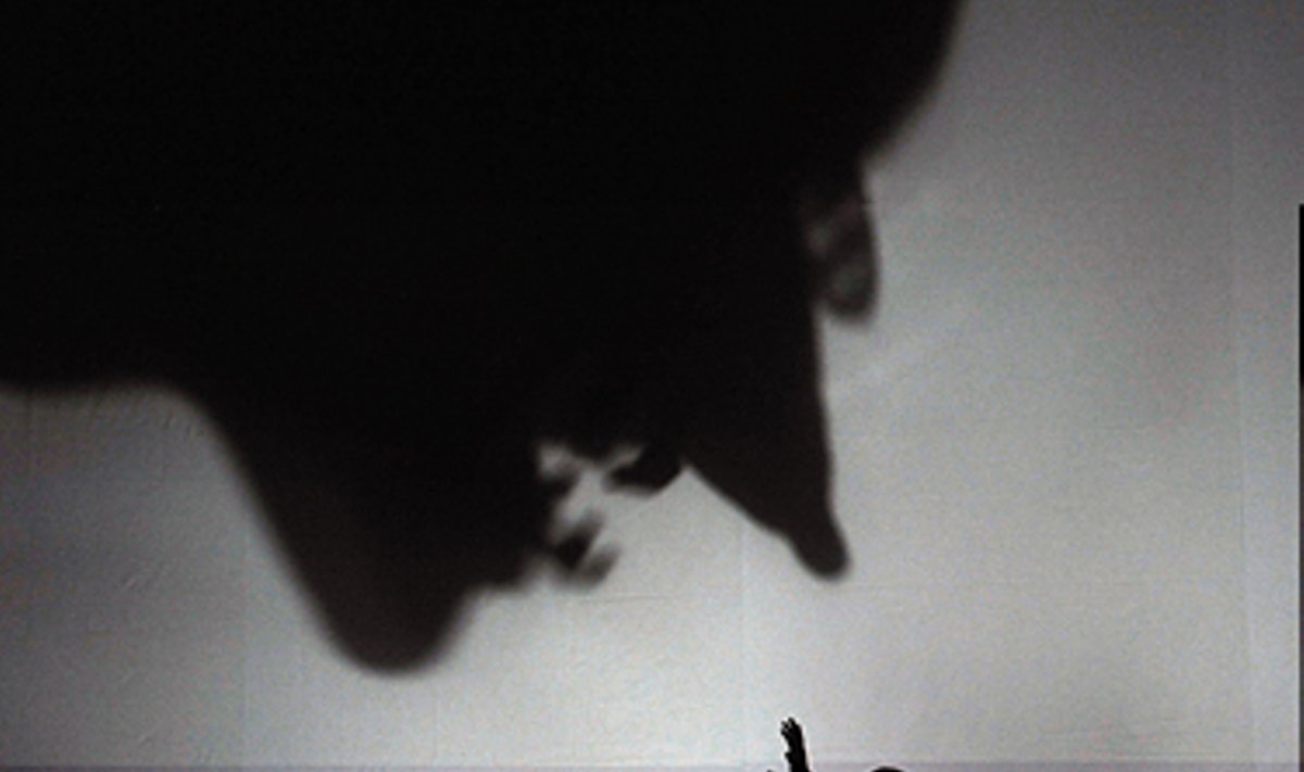 Šokių grupė Pilobolus Niujorke šokio spektaklyje "Darkness and Light" („Tamsa ir šviesa“). 