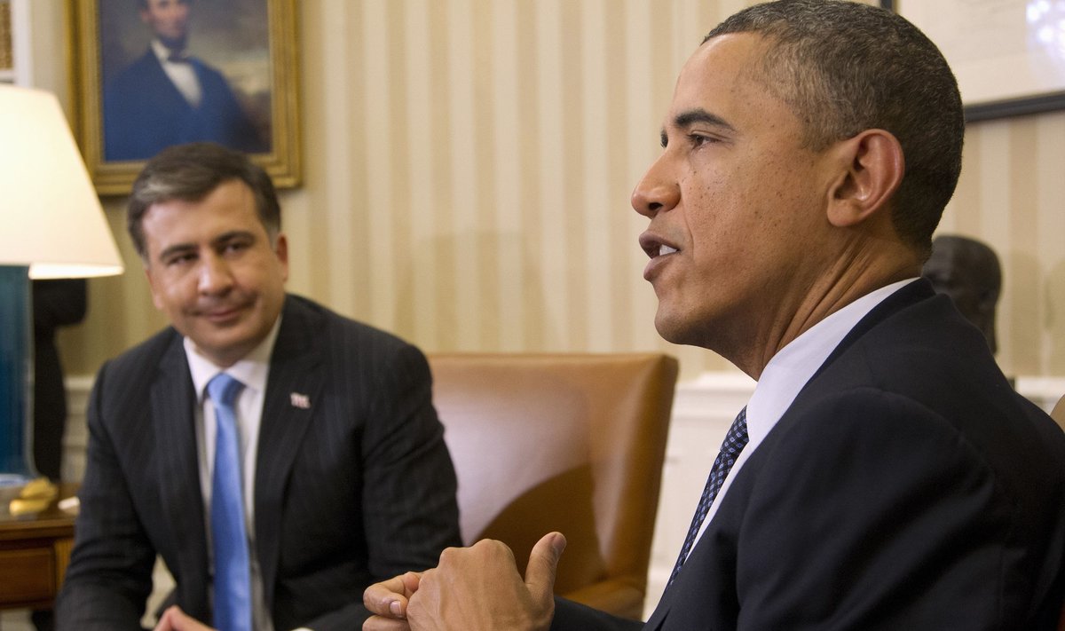 Michailas Saakašvilis ir Barackas Obama
