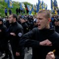 Kijevo centre – „Azovo“ bataliono karių protestas