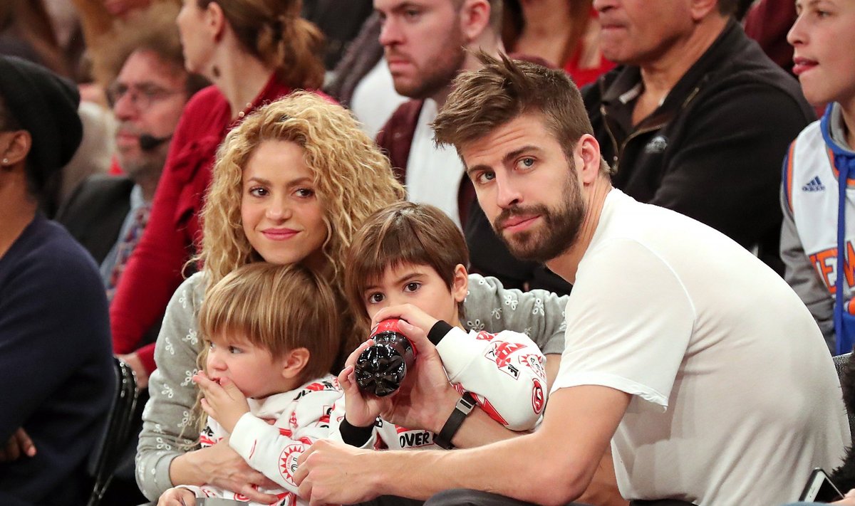 Shakira ir Gerardas Pigue su vaikais