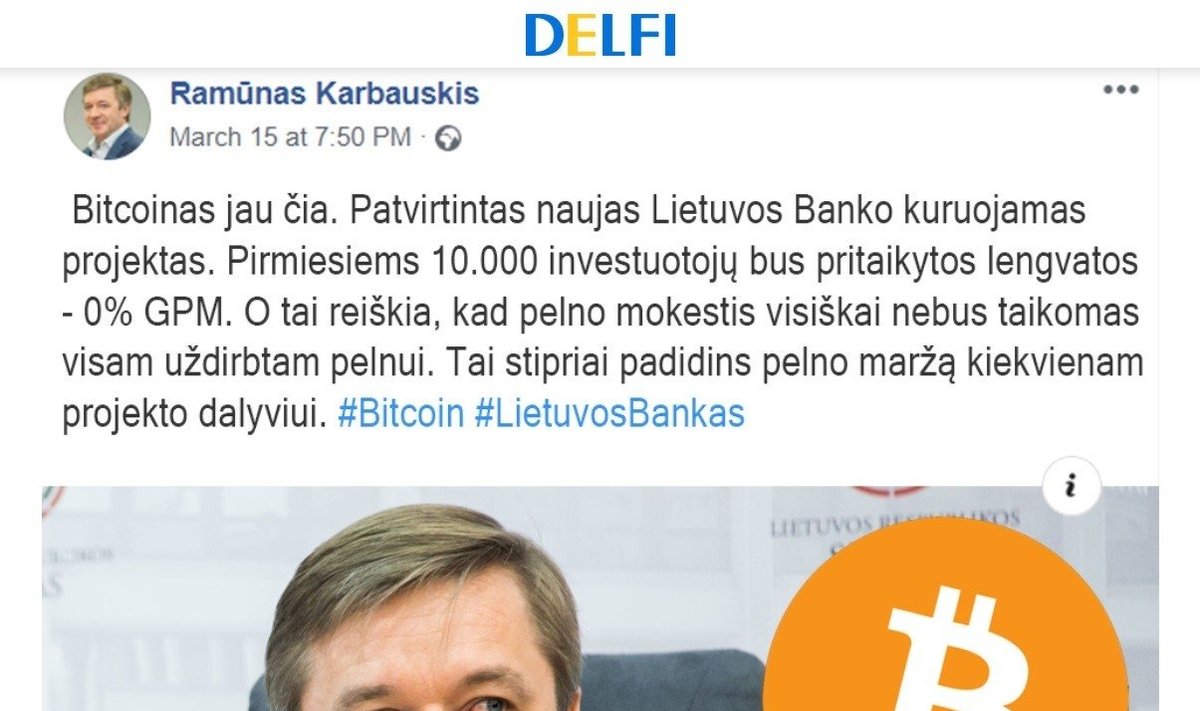 Ramūnas Karbauskis ir bitcoinai
