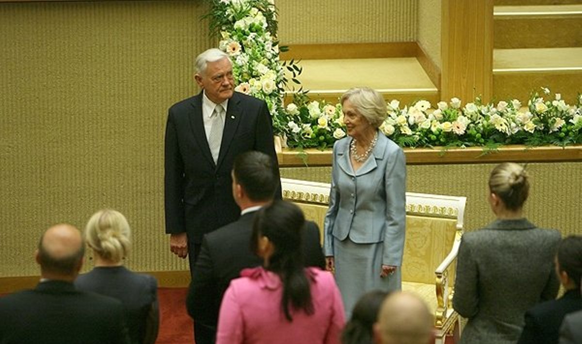D.Grybauskaitės inauguracija: V.Adamkus ir A.Adamkienė