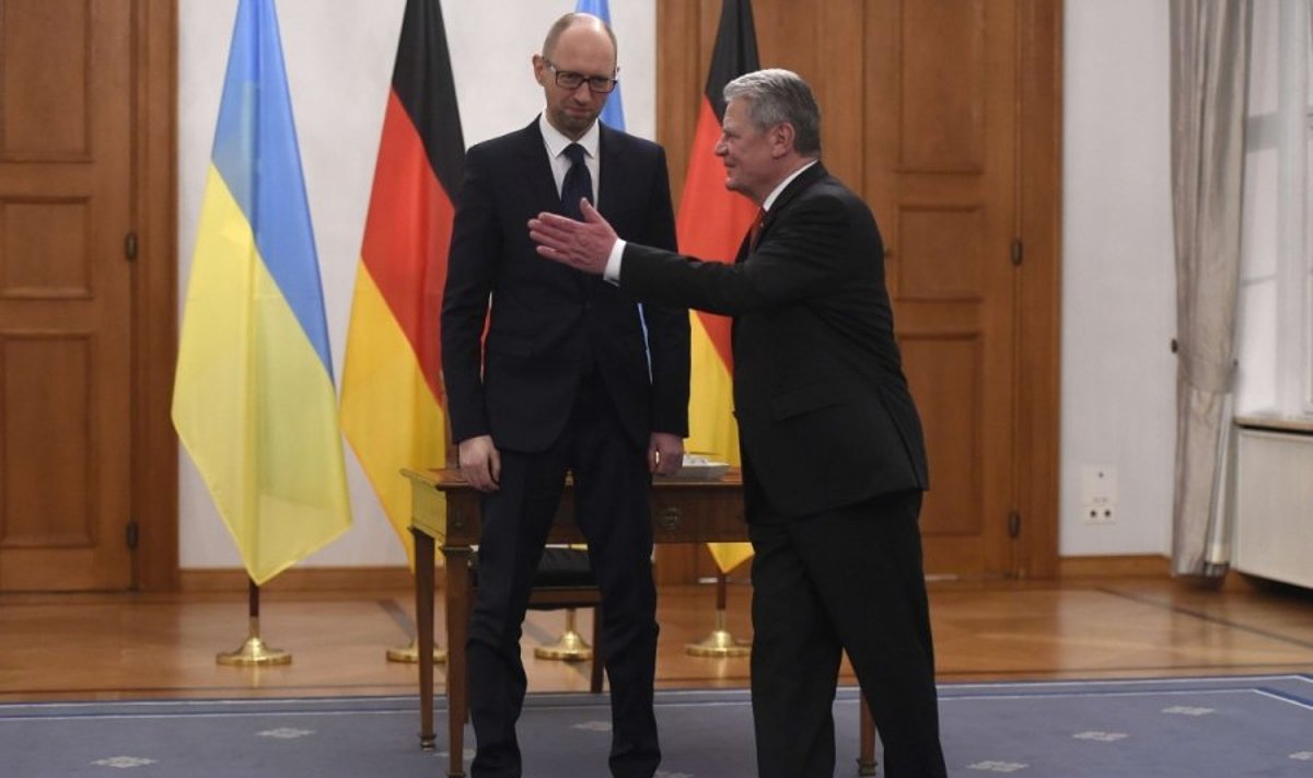 Ukrainos premjeras Arsenijus Jaceniukas susitiko su Vokietijos prezidentu Joachimu Gaucku