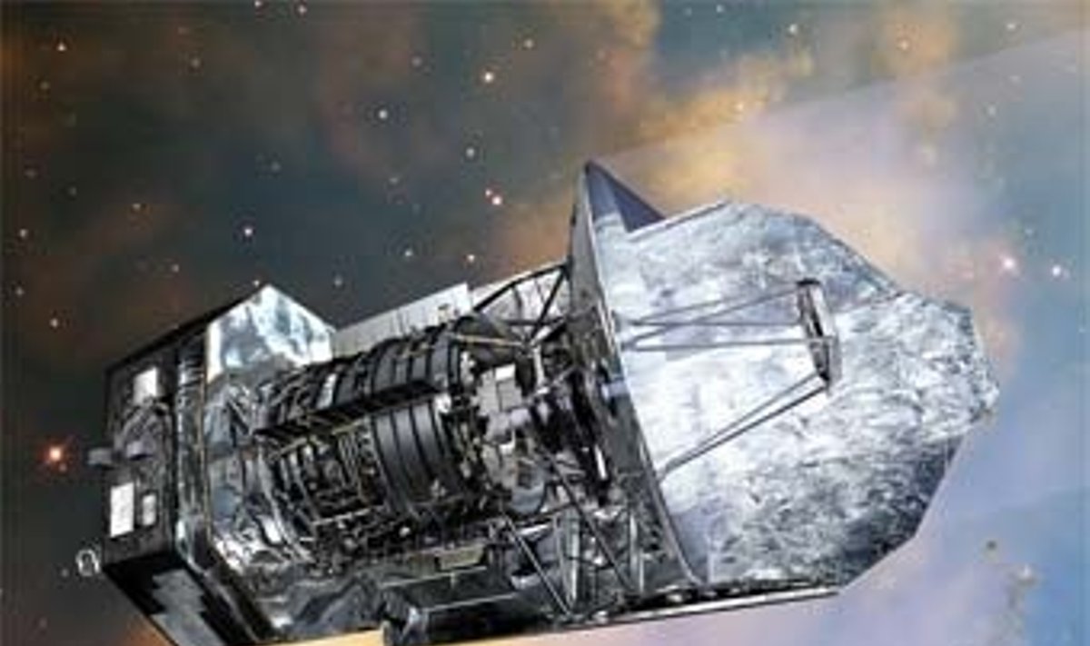 Изображение ESA (Image by AOES Medialab); background: Hubble Space Telescope, NASA/ ESA/ STScI