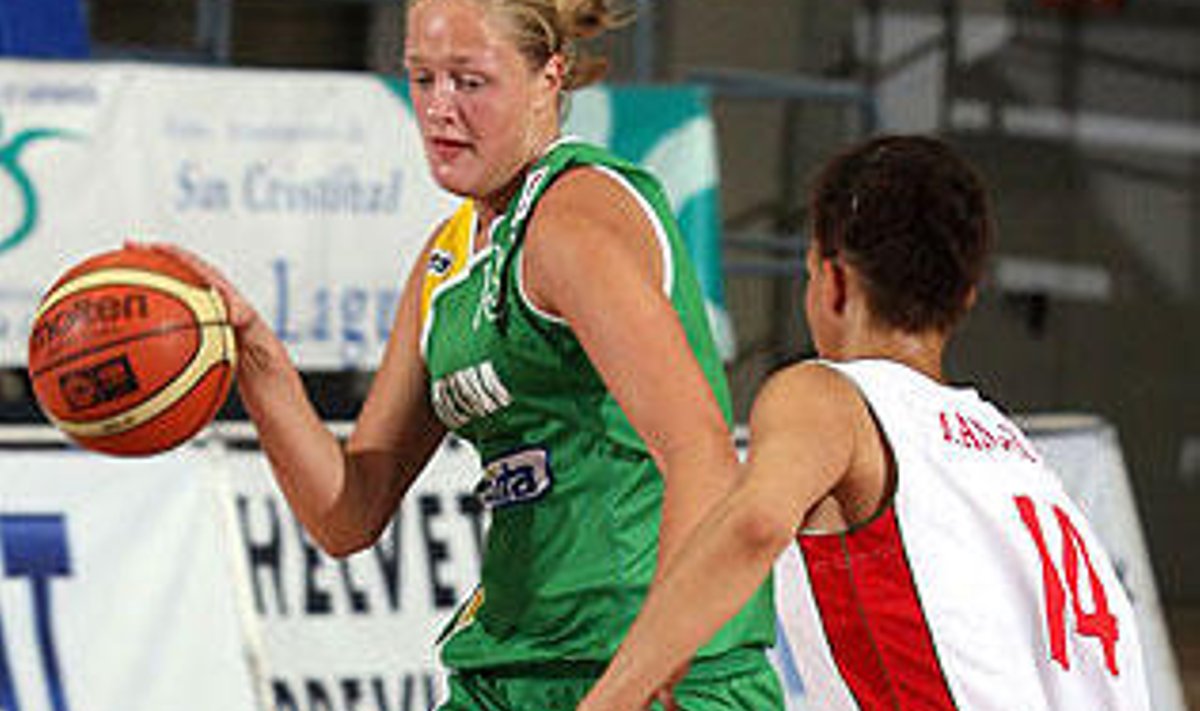 Gintarė Petronytė per Europos krepšinio U18 čempionatą, 2006.