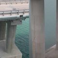 Internete išplito nuotraukos su įtrūkimais Krymo tilto atramose