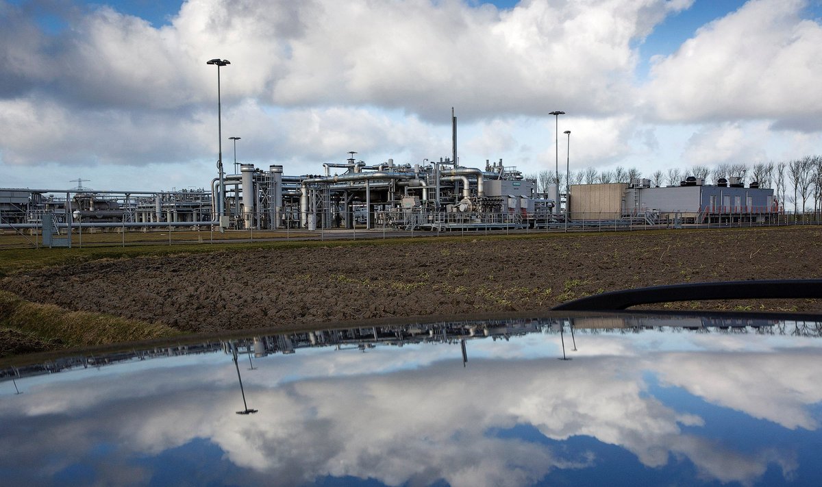 Dujų gavybos įrenginiai Groningeno (Nyderlandai) telkinio vietoje