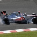 Japonijos GP penktadienio pirmas treniruotes laimėjo J.Buttonas