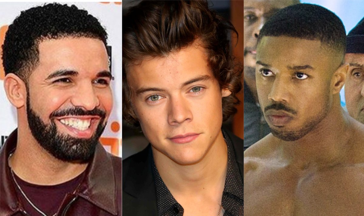 Drake'as, Harry Stylesas ir Michaelas B. Jordanas