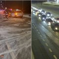 Vilniuje BMW rėžėsi į stulpą, vairuotoją gelbėjo ugniagesiai