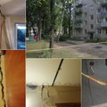 Griūvančio namo Kaune gyventojai širsta – darbai neprasideda, o už komunalines paslaugas moka