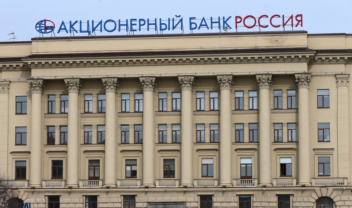 Rusijos bankas Rossija, sankcijos Rusijai