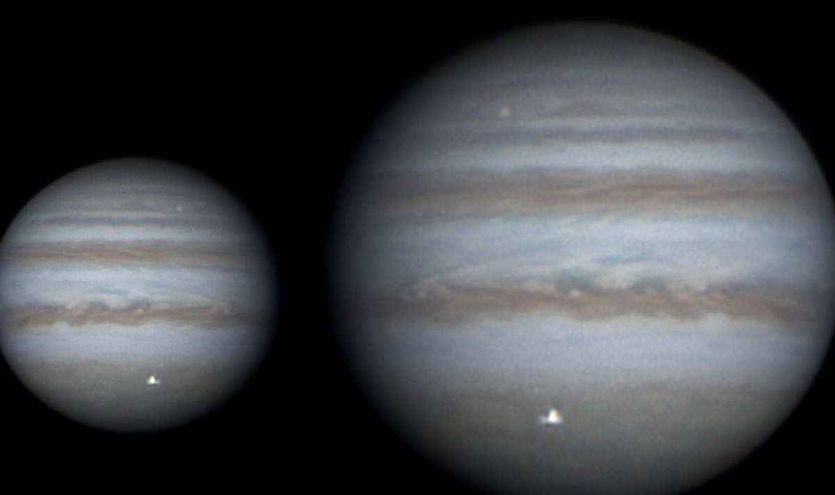 Jupiterio ir kosminio kūno susidūrimas. OASES/PONCOTS/MASA Planetary Log/X nuotr.