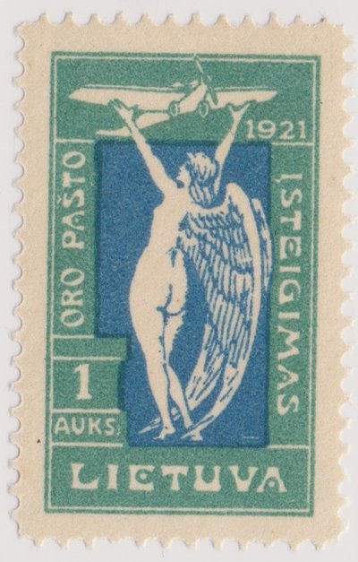 Antrosios oro pašto laidos pašto ženklas. 1921 m.  TIM