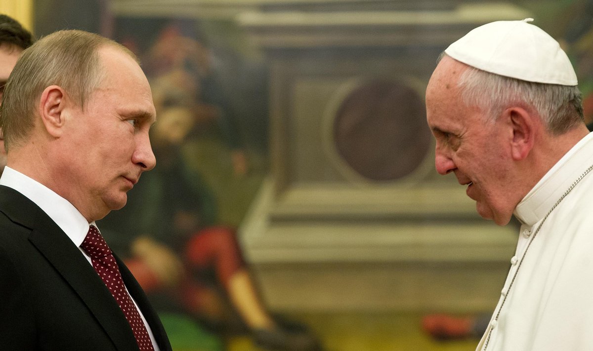 Popiežius Pranciškus Vatikane priėmė Vladimirą Putiną
