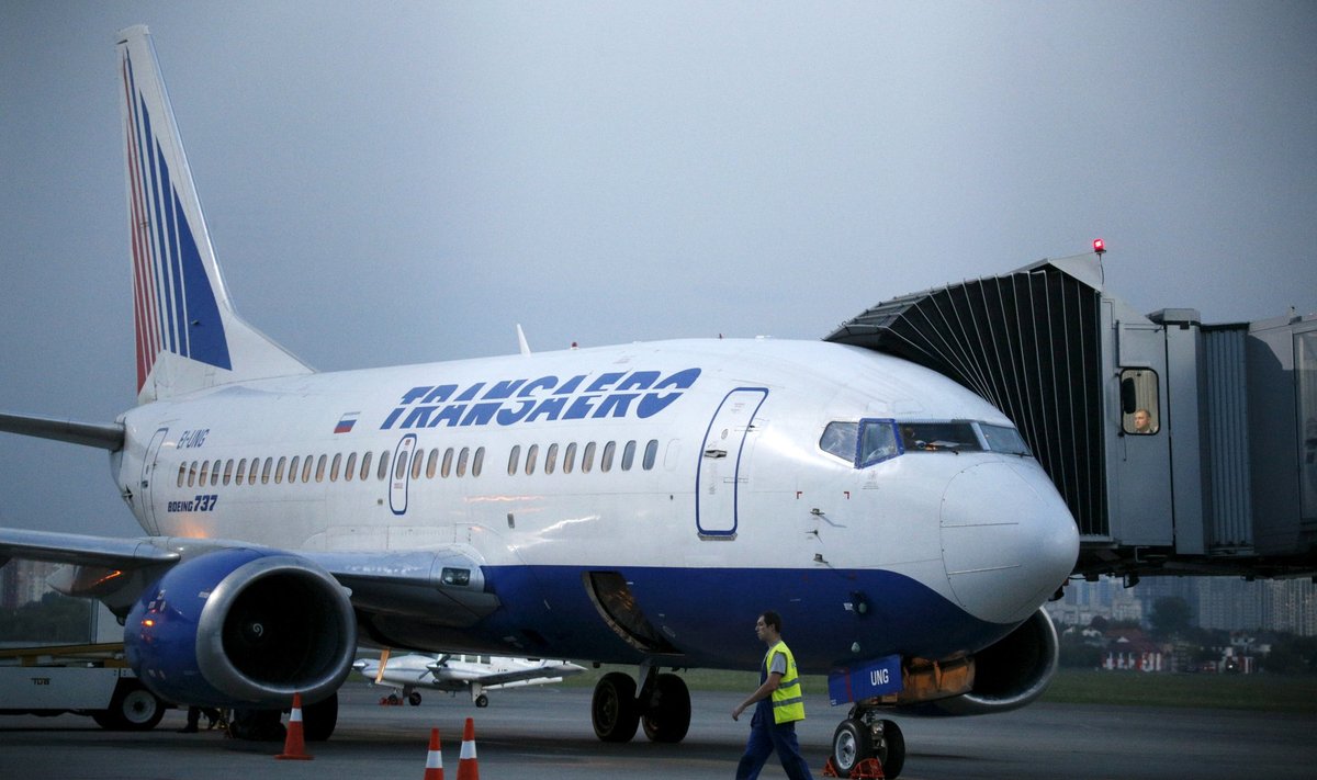 Transaero Boeing 737 lėktuvas