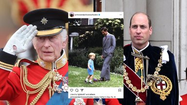 Tėvo dienos proga Princas Williamas pasidalijo miela prisiminimų nuotrauka su karaliumi Karoliu III 