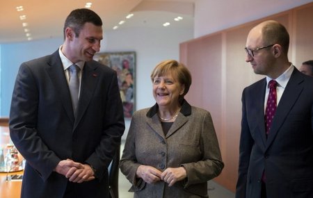 A. Merkel priėmė V. Klyčko ir A. Jaceniuką