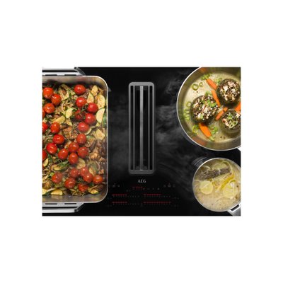 Indukcinėje kaitlentėje įmontuotas ištraukiamas garų rinktuvas (Electrolux nuotr.)