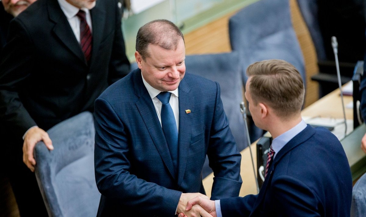 Saulius Skvernelis ir Gabrielius Landsbergis