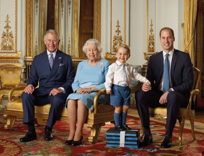 Karalienė Elžbieta II su šeima