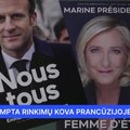 Macronas pradeda lemiamą kampaniją prieš savo varžovę Marine Le Pen