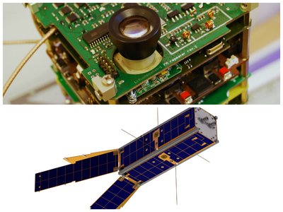 Viršuje - LituanicaSat-1, apačioje - LituanicaSat-2 vizualizacija
