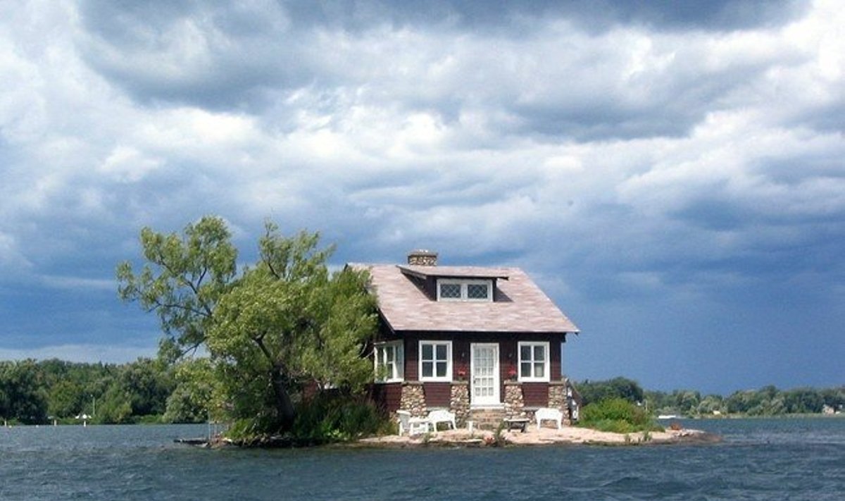 Namas Habo saloje Ontarijo ežere