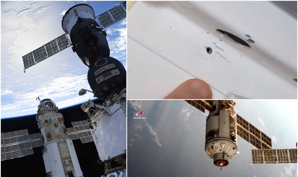 Rusija pateikė šokiruojančius kaltinimus, jog JAV astronautė gręžė skyles Tarptautinės kosminės stoties korpuse. Scanpix/NASA nuotr.