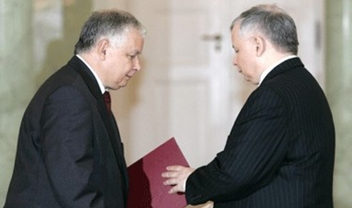 Lechas Kaczynskis ir Jaroslawas Kaczynskis