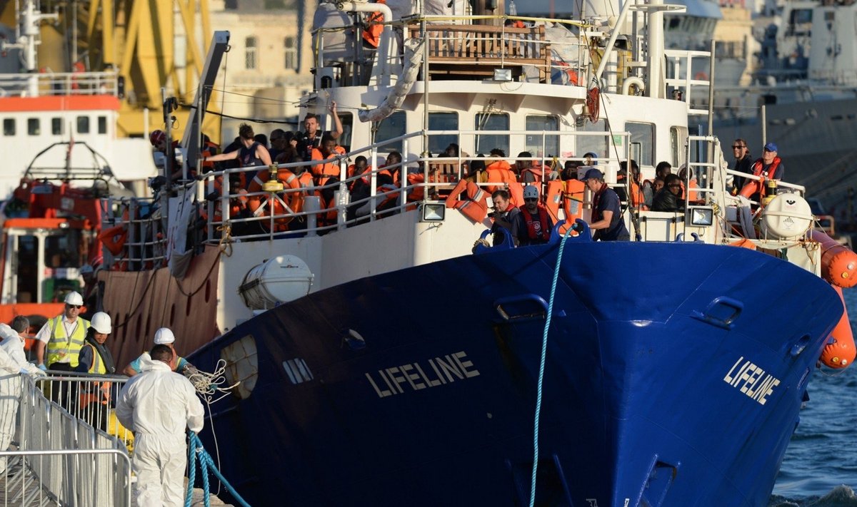 Migrantų gelbėjimo laivas „Lifeline“ prisišvartavo Maltoje