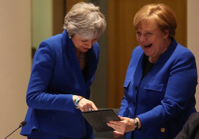 Theresa May, Angela Merkel