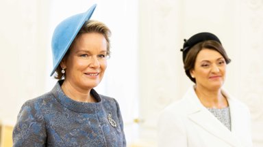 Diana Nausėdienė and Queen Mathilde opened an exhibition by a Litvak artist