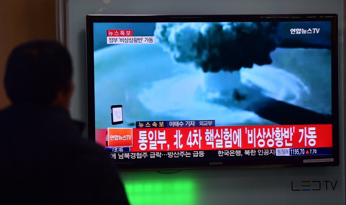 Šiaurės Korėja pareiškė susprogdinusi vandenilinę bombą
