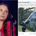 Thunberg atsisveikinimas su Trumpu: linki „seneliukui“ nuostabios ateities