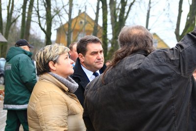 Dainius Bardauskas (centre) Šimonyse