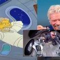„Simpsonai“ ir toliau nesiliauja stebinti: išpranašavo istorinį įvykį – garsaus milijardieriaus skrydį į kosmosą