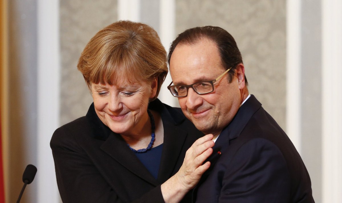 Angela Merkel , Francois Hollande'as