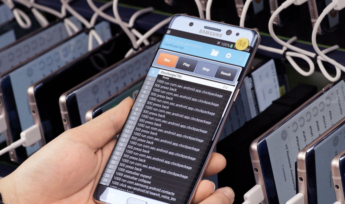 "Samsung Galaxy Note 7" tyrimas