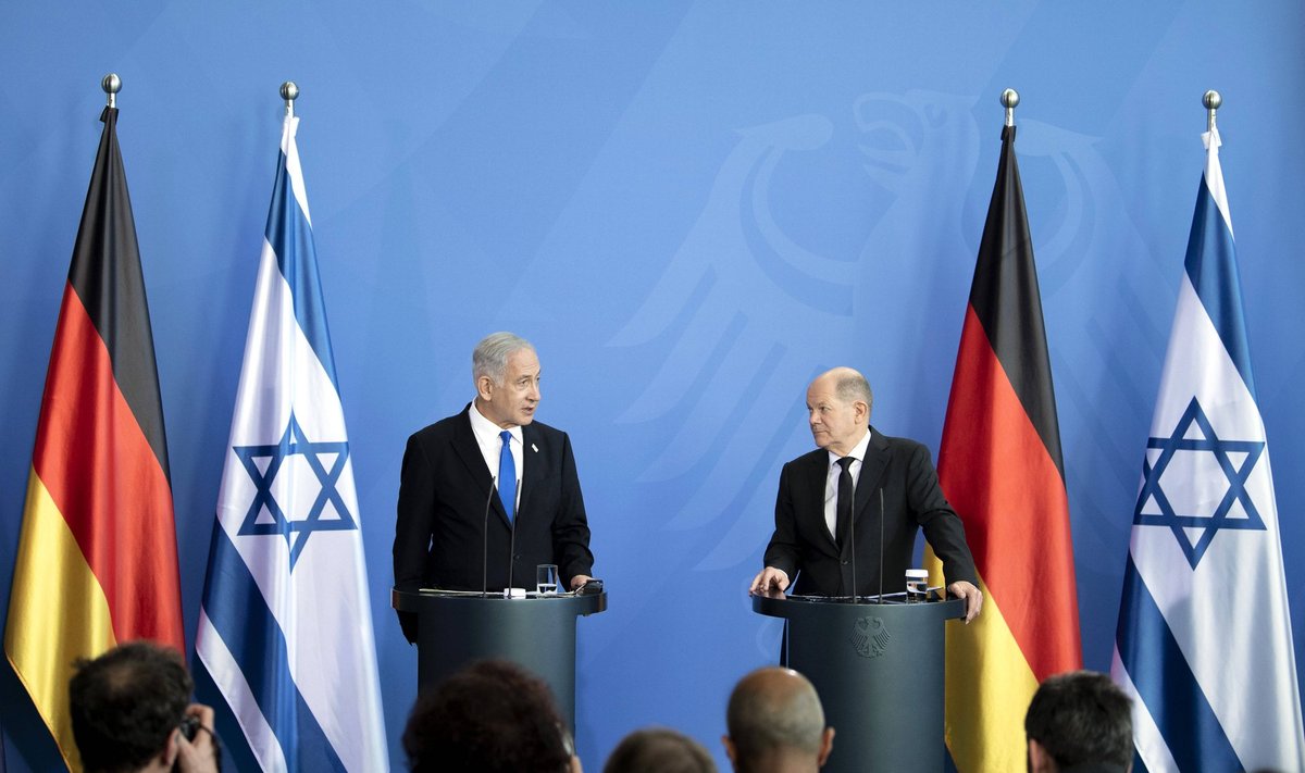 Olafo Scholzo susitikimas su Benjaminu Netanyahu