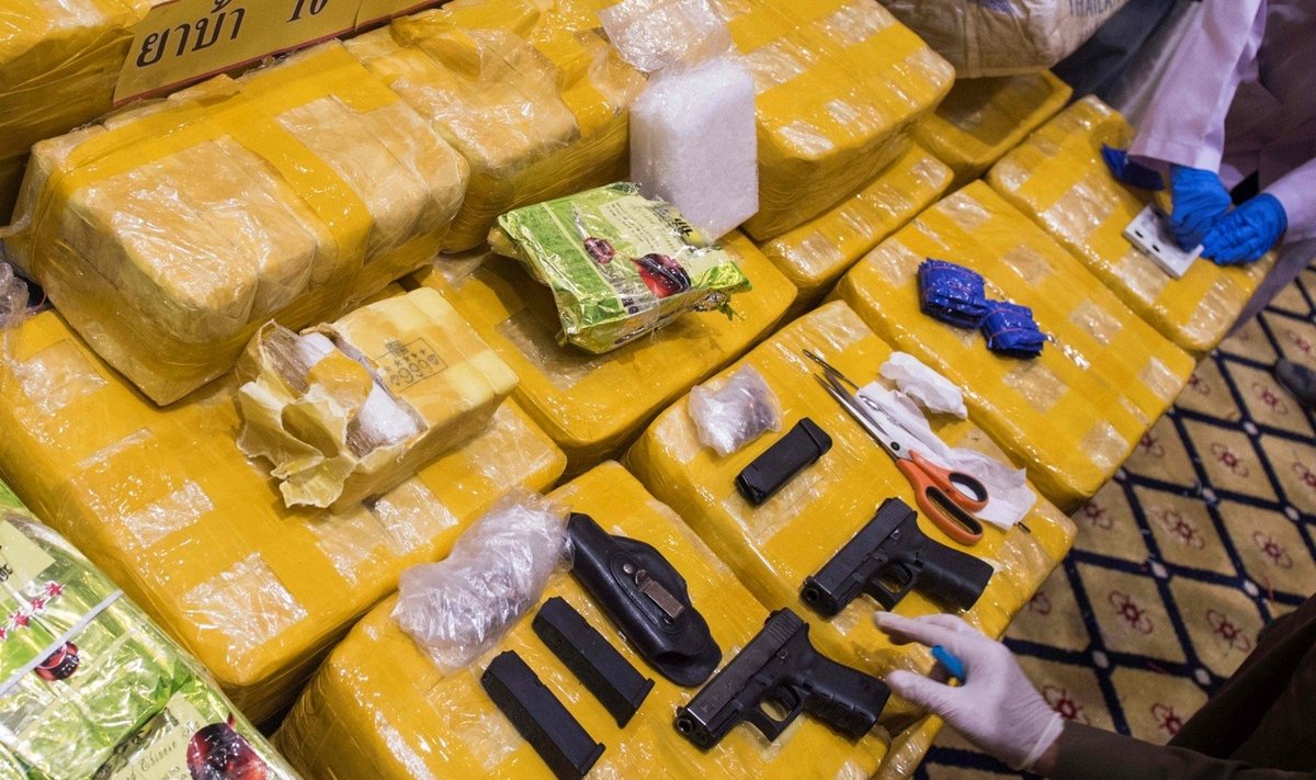 Tailando policija Bankoke sučiupo metamfetamino ir Yaba tablečių už 45 milijonus JAV dolerių