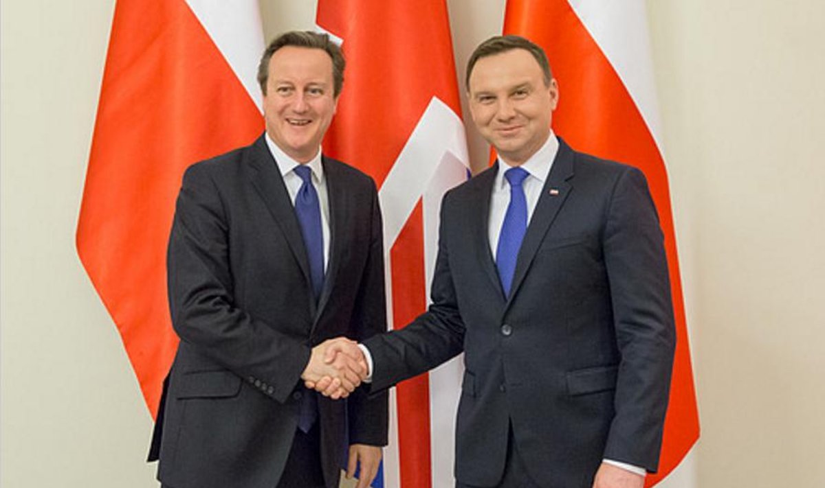 Spotkanie prezydenta Andrzeja Dudy z premierem Wielkiej Brytanii Davidem 